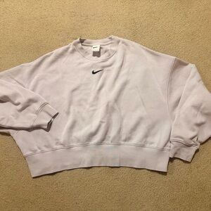 Nike Light Purple Cropped Sweatshirt